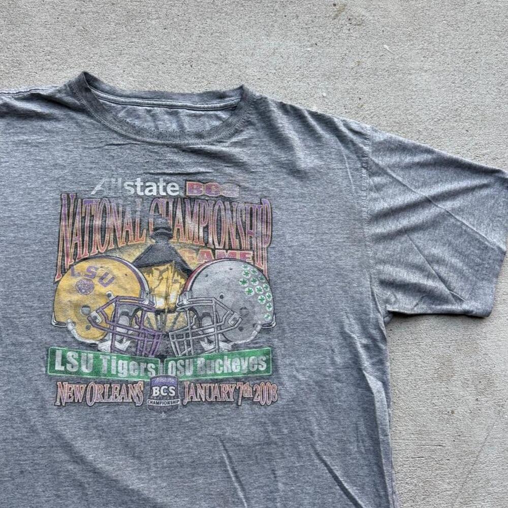 Vintage lsu vs osu faded grey tee XL